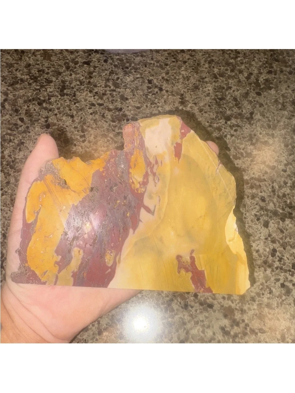 Mookaite Jasper Natural Stone Slab - Home Decor - Crystal Healing - Fossil